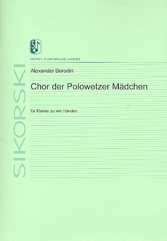 Chor der Polowetzer Mädchen  für Klavier zu 4 Händen  Spielpartitur,  Archivkopie