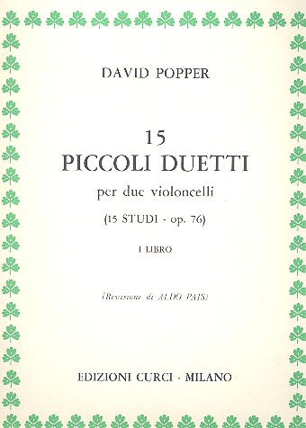 15 piccoli duetti op.76 per 2 violoncelli  partitura  