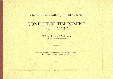 Confitebor tibi Domine für Sopran,  2 Violinen und Bc  Partitur