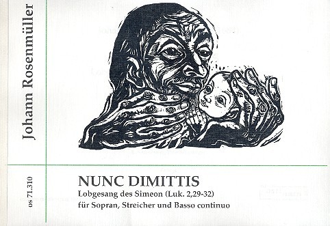 Nunc dimittis für Sopran, Streicher und Bc  Partitur  