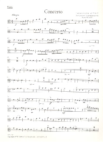 Konzert C-Dur op.7,2&nbsp;&nbsp;für 2 Oboen und Streichorchester&nbsp;&nbsp;Viola