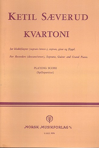 Kvartoni for 2 recorders (ST), soprano,  guitar and piano  score
