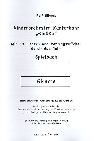 KinOKu - Kinderorchester Kunterbunt  für flexibles Ensemble  Gitarre