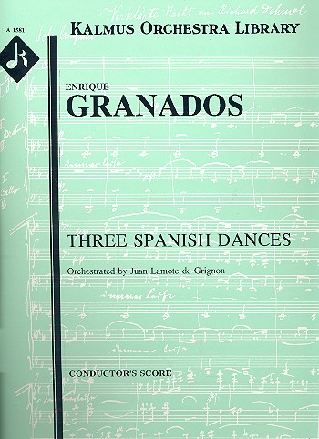 3 Danzas espanolas for orchestra  score  
