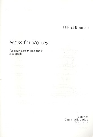 Mass for Voices für gem Chor a cappella&nbsp;&nbsp;Partitur&nbsp;&nbsp;