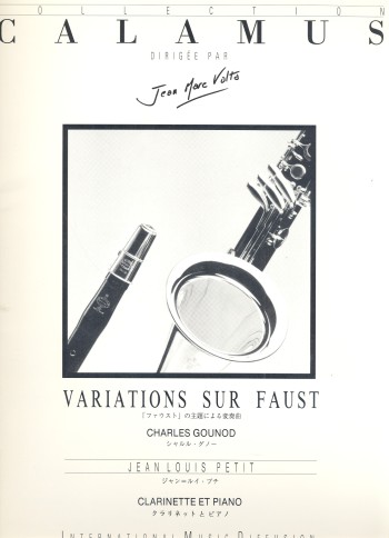 Variations sur Faust de Charles Gounod  pour clarinette et piano  