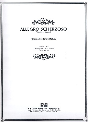 Allegro Scherzoso for 4 trombones&nbsp;&nbsp;score and parts&nbsp;&nbsp;