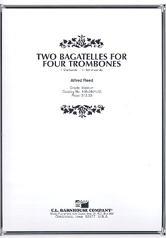 2 Bagatelles for 4 trombones  score and parts  