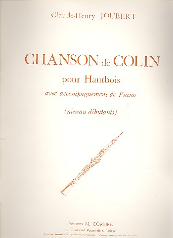 Chanson de Colin pour  hautbois et piano  