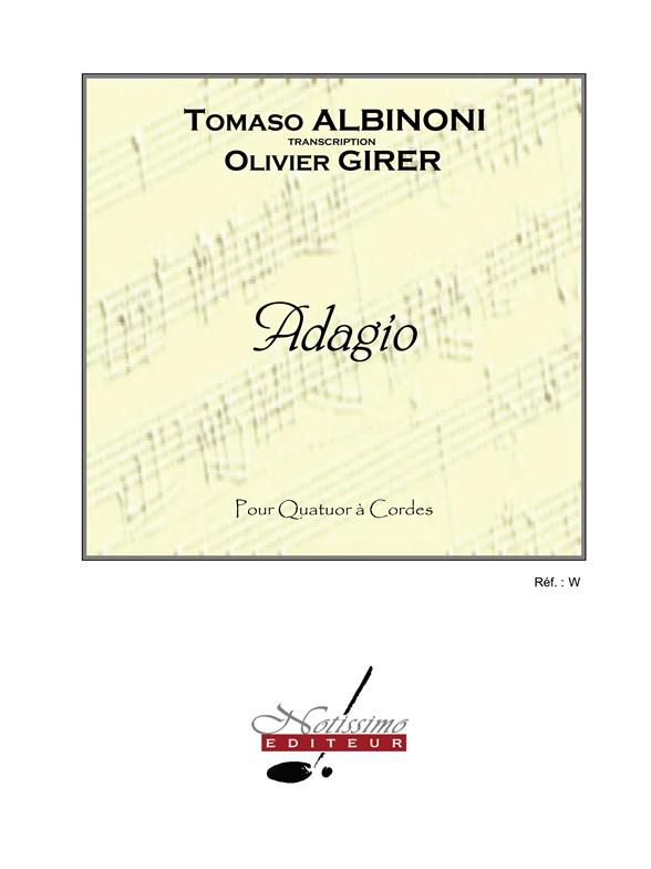 Adagio  pour quatuor a cordes  partition et parties