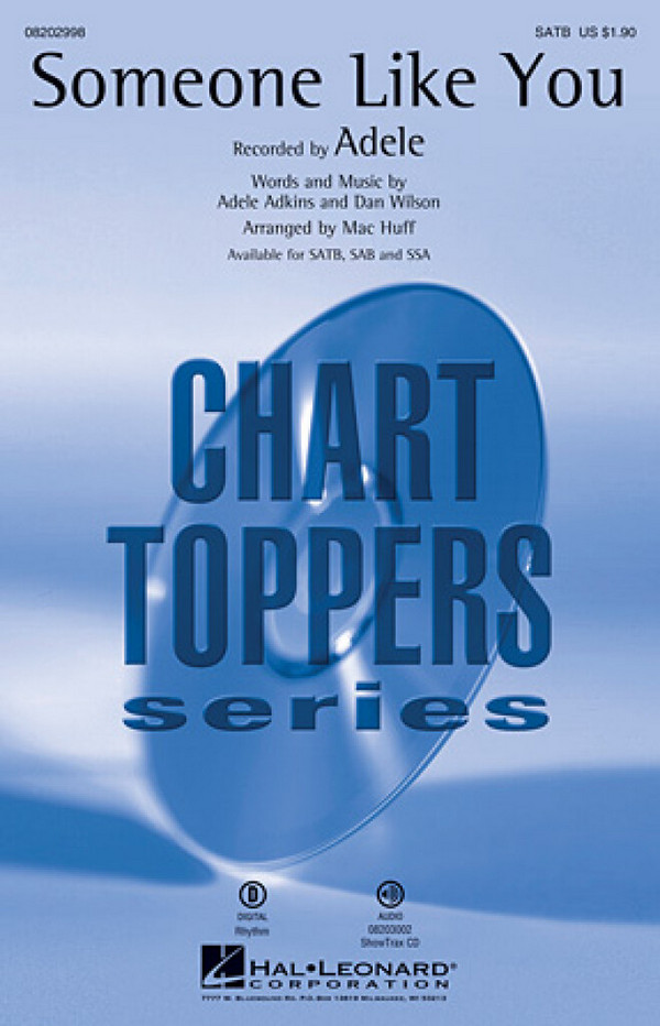 Someone like You for mixed chorus (SATB)&nbsp;&nbsp;and instruments&nbsp;&nbsp;vocal score