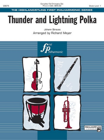 Thunder and Lightning Polka&nbsp;&nbsp;for orchestra&nbsp;&nbsp;score and parts (strings 8-8-3--5-5-5)