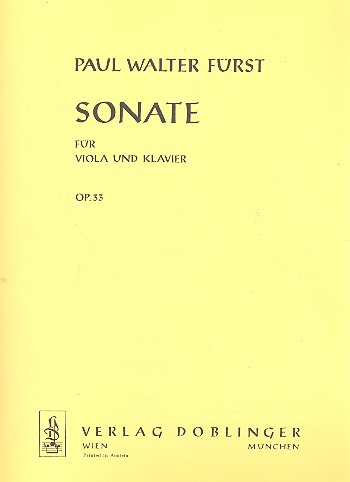 Sonate op.33 für Viola und Klavier&nbsp;&nbsp;&nbsp;&nbsp;