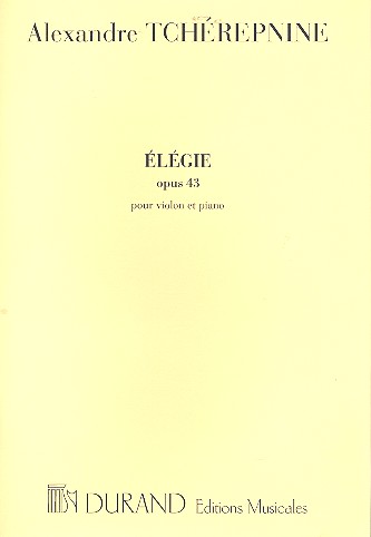 Élégie op.43  pour violon et piano  