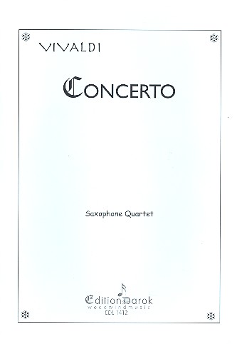 Concerto f minor  for 4 saxophones (SATB)  score and parts