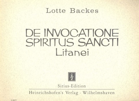 De invocatione spiritus sancti  für Orgel  