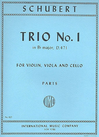 Trio B-Dur Nr.1 D471&nbsp;&nbsp;für Violine, Viola und Violoncello&nbsp;&nbsp;Stimmen