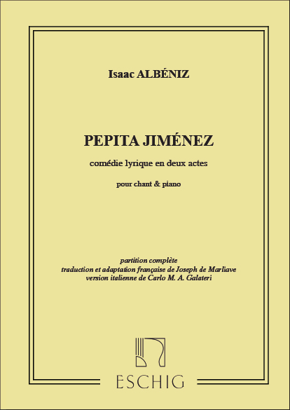 Pepita Jimenez  Klavierauszug (frz/it)  