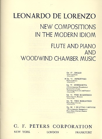 Improvviso op.72  für Flöte und Klavier  