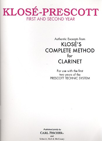 First and second Year for clarinet    