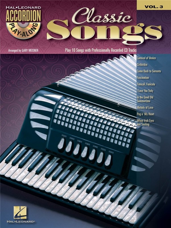 Classic Songs (+CD) for accordion&nbsp;&nbsp;accordion playalong vol.3&nbsp;&nbsp;