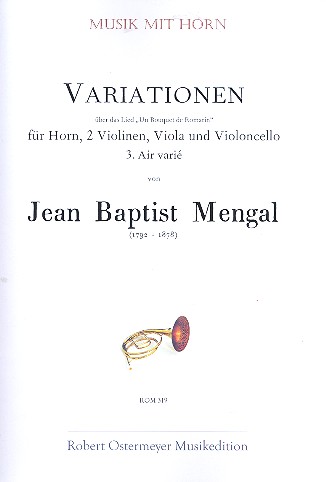 Variationen für Horn, 2 Violinen, Viola  und Violoncello  Partitur und Stimmen