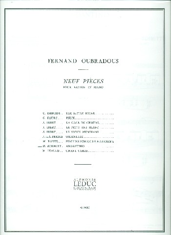Andantino op.30bis  für Fagott und Klavier  