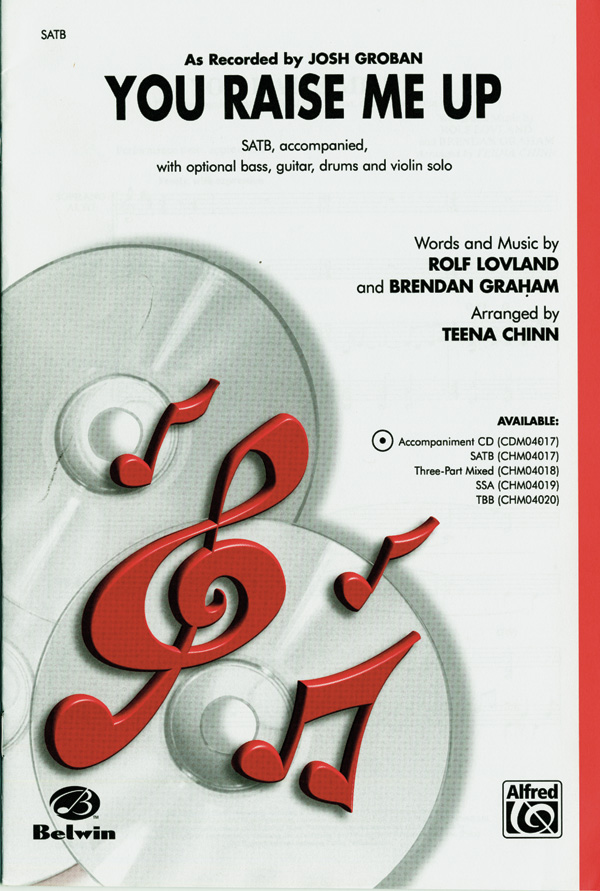 You raise me up for mixed chorus  and piano (rhythm group and violin ad lib)  score