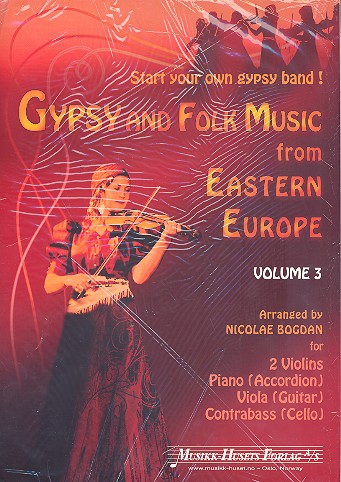 Gypsy and Folk Music from Eastern Europe vol.3  for 2 violins, viola, bass and piano  parts