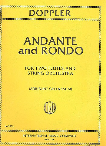 Andante and Rondo op.25  for 2 flutes and string orchestra  score
