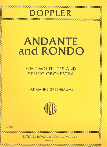 Andante and Rondo op.25  for 2 flutes and string orchestra  score