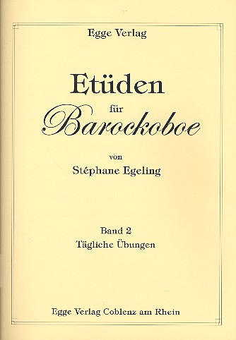 Etüden Band 2&nbsp;&nbsp;für Barockoboe&nbsp;&nbsp;