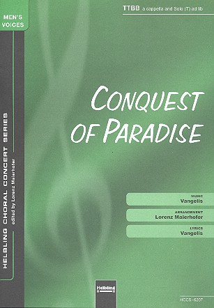 Conquest of Paradise für Männerchor&nbsp;&nbsp;a cappella (Tenor solo ad lib)&nbsp;&nbsp;Partitur