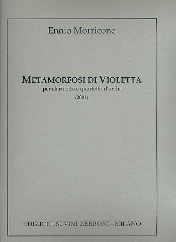 Metamorfosi di Violetta   per clarinetto, 2 violini, viola e violoncello  partitura