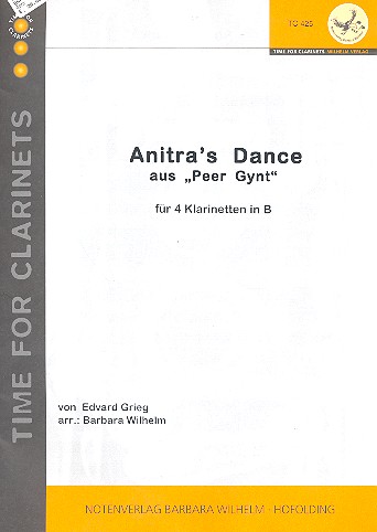 Anitras Tanz  für 4 Klarinetten  Partitur und Stimmen