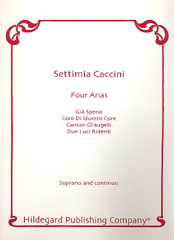 4 Arias  for soprano and bc  
