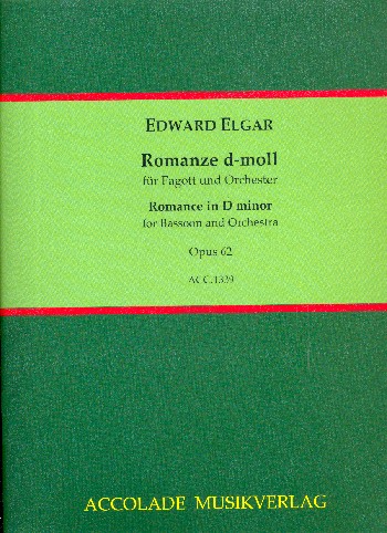 Romanze op.62 für Fagott und Orchester&nbsp;&nbsp;Studienpartitur&nbsp;&nbsp;Reprint