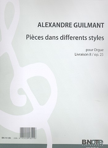 Pièces dans differents styles vol.8 op.25  pour orgue  