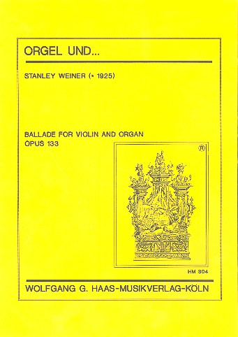 Ballade op.133  für Violine und Orgel  