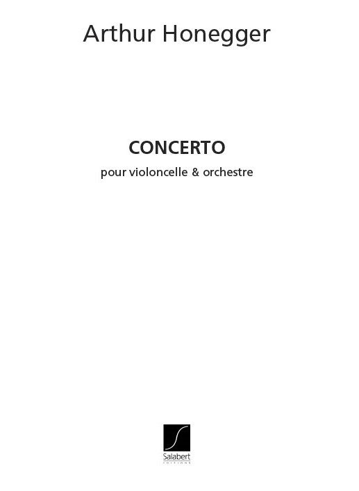 Concerto pour violoncelle et orchestre  partition  