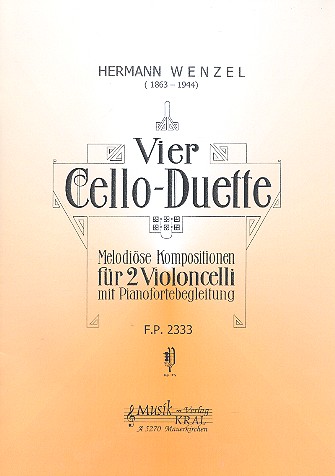 4 Duette für 2 Violoncelli und Klavier  Stimmen  