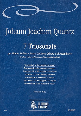 Sonate C-Dur Nr.1  für Flöte, Violine und Bc (Cembalo)  Partitur und Stimmen