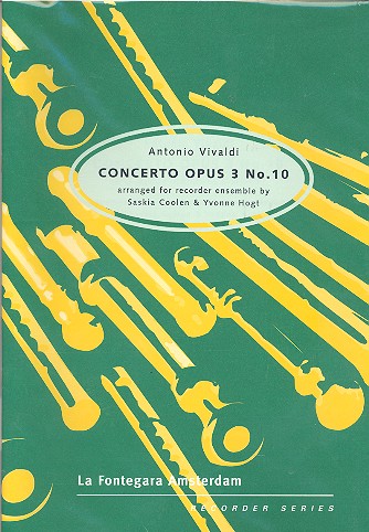 Konzert op.3,10 für Blockflöten-Ensemble&nbsp;&nbsp;Partitur und Stimmen&nbsp;&nbsp;