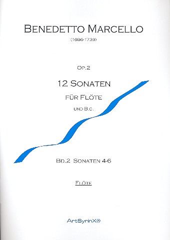 12 Sonaten op.2 Band 2 (Nr.4-6)  für Flöte und Bc  Flötenstimme