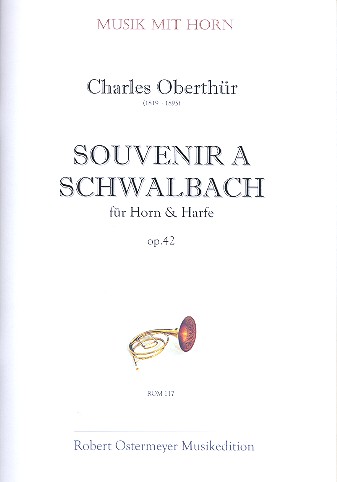 Souvenir à Schwalbach op.40 für Horn  und Harfe  Partitur und Stimmen