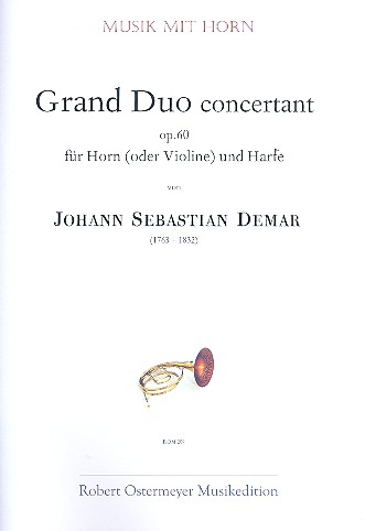 Grand Duo concertant op.60 für Horn  (Violine) und Harfe  Partitur und Stimme