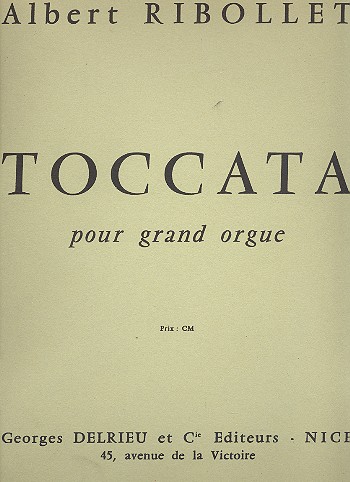 Toccata&nbsp;&nbsp;pour orgue&nbsp;&nbsp;