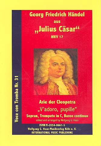 V'adoro pupille für Sopran, Trompete in C&nbsp;&nbsp;und Bc&nbsp;&nbsp;Partitur und Stimmen