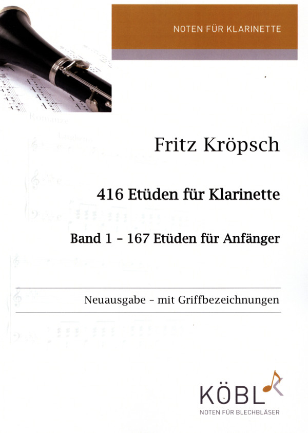 167 Etüden für Anfänger für Klarinette  (mit Griffbezeichnungen)  