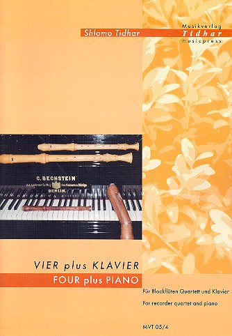 Vier plus Klavier für 4 Blockflöten (SATB)